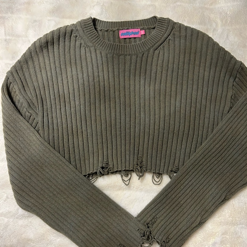 Edikted Green Sweater Top